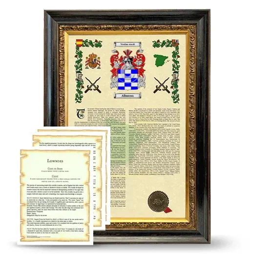 Albarran Framed Armorial History and Symbolism - Heirloom
