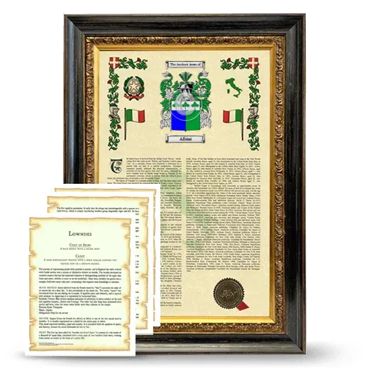 Albini Framed Armorial History and Symbolism - Heirloom