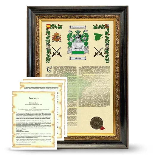 Alcaide Framed Armorial History and Symbolism - Heirloom