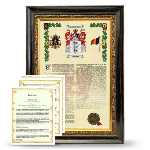 Alejandre Framed Armorial History and Symbolism - Heirloom