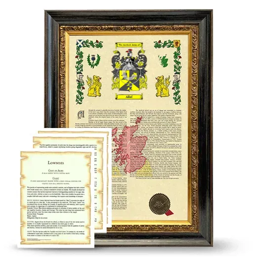Allaf Framed Armorial History and Symbolism - Heirloom