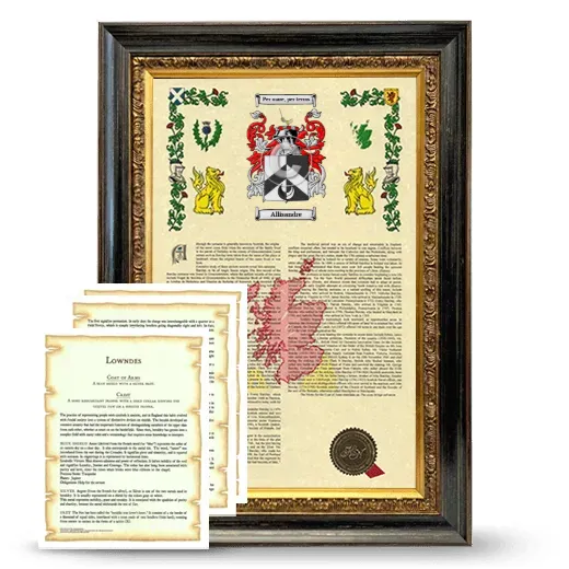 Allisandre Framed Armorial History and Symbolism - Heirloom