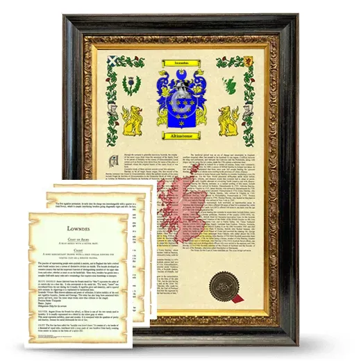 Altinstome Framed Armorial History and Symbolism - Heirloom