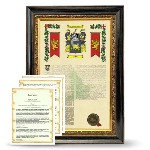 Alvie Framed Armorial History and Symbolism - Heirloom