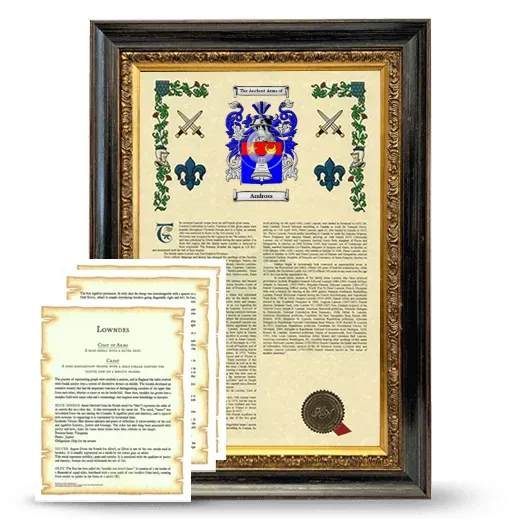 Andross Framed Armorial History and Symbolism - Heirloom