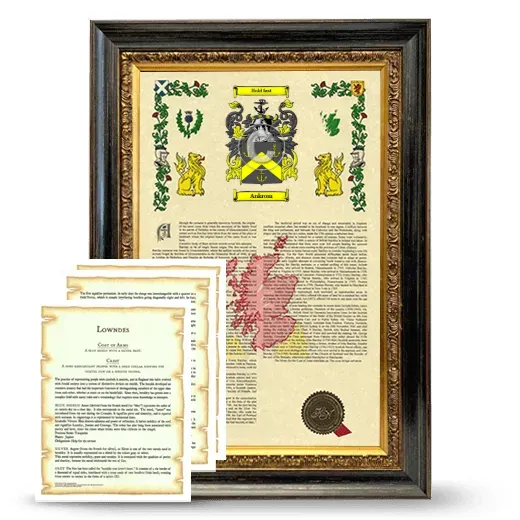 Ankrom Framed Armorial History and Symbolism - Heirloom