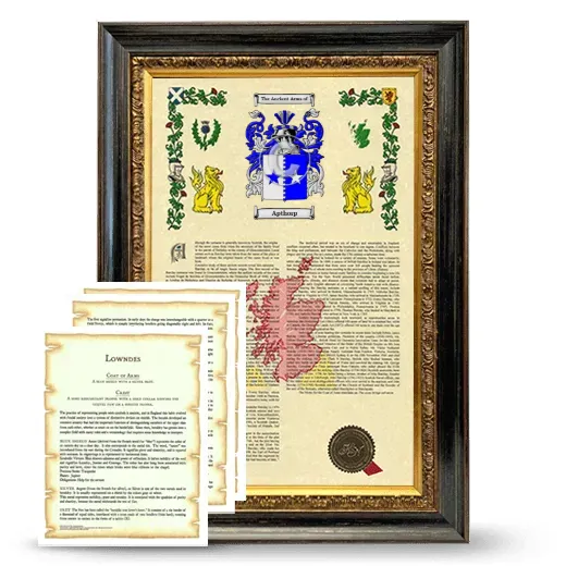 Apthorp Framed Armorial History and Symbolism - Heirloom