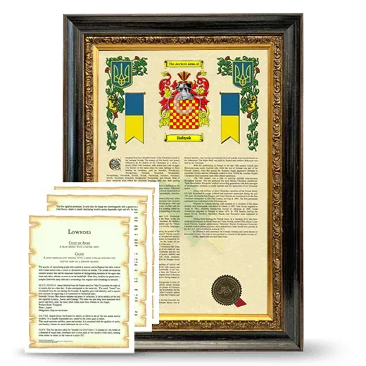 Babyak Framed Armorial History and Symbolism - Heirloom