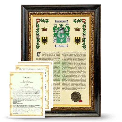 Bantzer Framed Armorial History and Symbolism - Heirloom