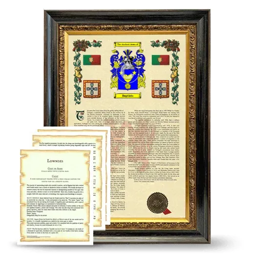Baptists Framed Armorial History and Symbolism - Heirloom