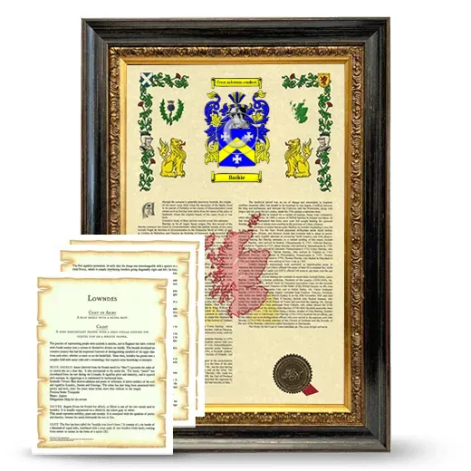Barkie Framed Armorial History and Symbolism - Heirloom