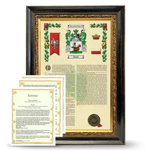 Bartoš Framed Armorial History and Symbolism - Heirloom