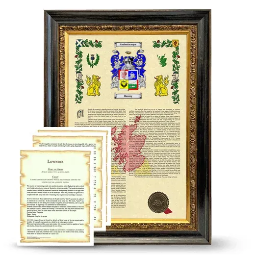 Beauy Framed Armorial History and Symbolism - Heirloom