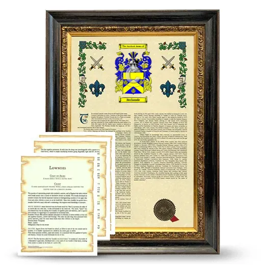 Bechoode Framed Armorial History and Symbolism - Heirloom