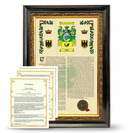 Berre Framed Armorial History and Symbolism - Heirloom