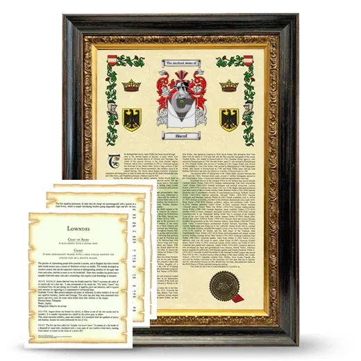 Biscof Framed Armorial History and Symbolism - Heirloom