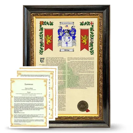 Bitting Framed Armorial History and Symbolism - Heirloom