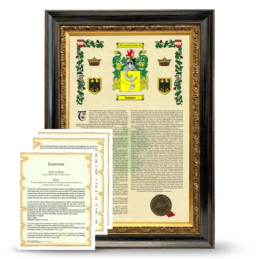 Bomme Framed Armorial History and Symbolism - Heirloom