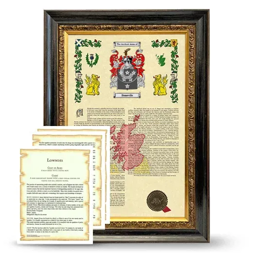 Bonevile Framed Armorial History and Symbolism - Heirloom