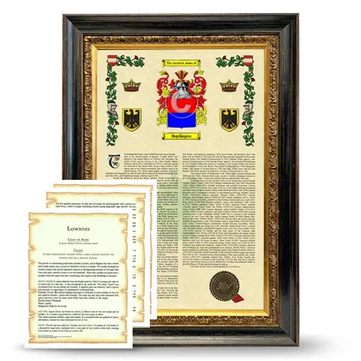 Bopfingen Framed Armorial History and Symbolism - Heirloom
