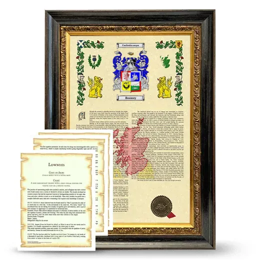 Bouwey Framed Armorial History and Symbolism - Heirloom
