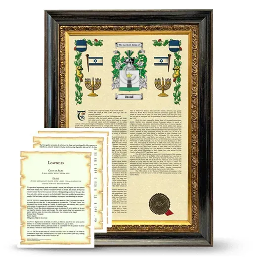 Brand Framed Armorial History and Symbolism - Heirloom