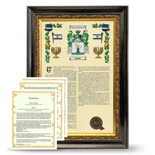 Brandt Framed Armorial History and Symbolism - Heirloom