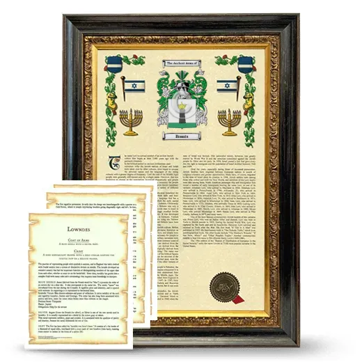 Brants Framed Armorial History and Symbolism - Heirloom