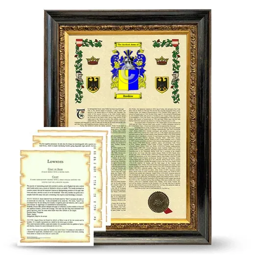 Bredow Framed Armorial History and Symbolism - Heirloom