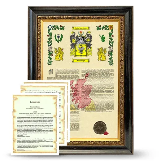 Buckanyn Framed Armorial History and Symbolism - Heirloom