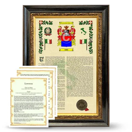 Bulla Framed Armorial History and Symbolism - Heirloom