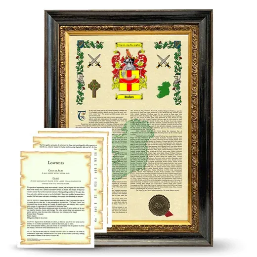 Burkes Framed Armorial History and Symbolism - Heirloom