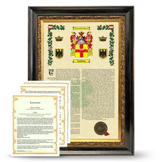 Burkheim Framed Armorial History and Symbolism - Heirloom