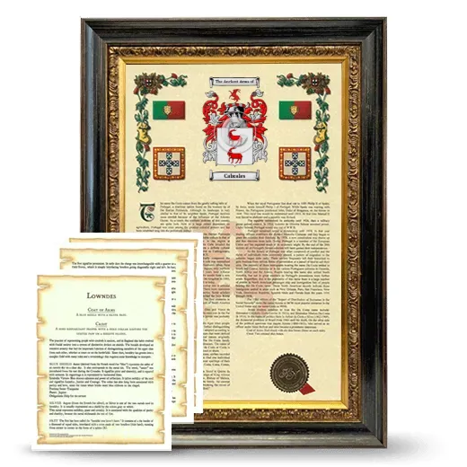 Cabrales Framed Armorial History and Symbolism - Heirloom