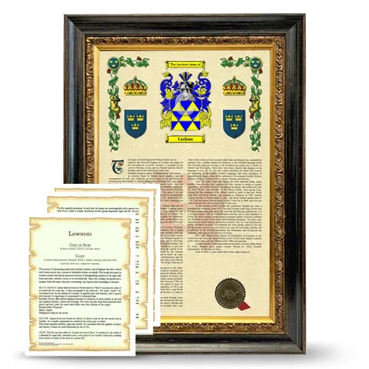 Carlson Framed Armorial History and Symbolism - Heirloom