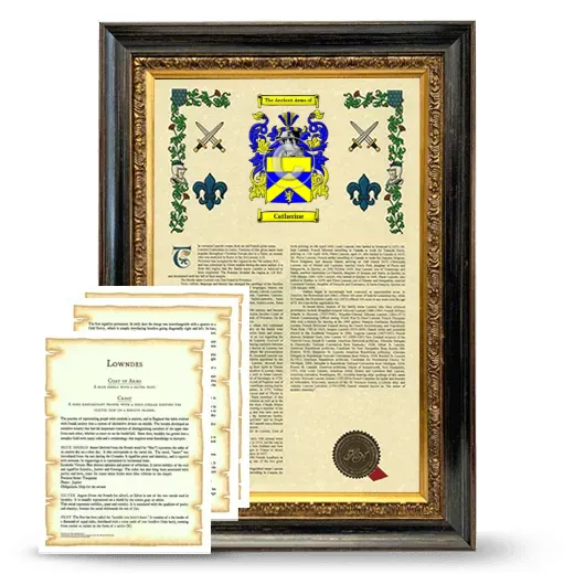Catherine Framed Armorial History and Symbolism - Heirloom
