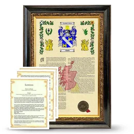Chado Framed Armorial History and Symbolism - Heirloom