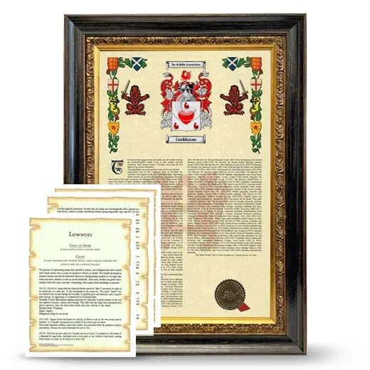 Cockborne Framed Armorial History and Symbolism - Heirloom