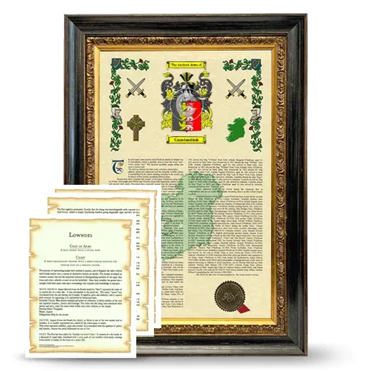 Constantink Framed Armorial History and Symbolism - Heirloom