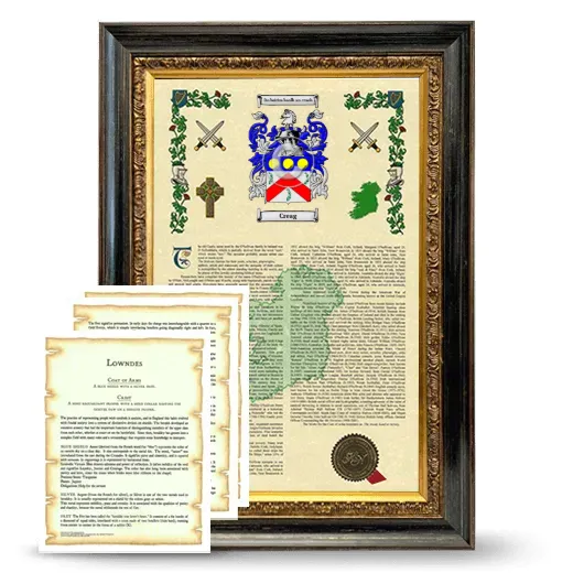 Creag Framed Armorial History and Symbolism - Heirloom