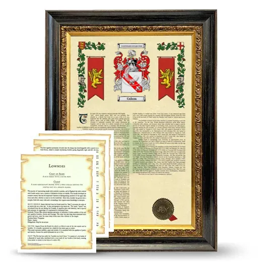 Culson Framed Armorial History and Symbolism - Heirloom