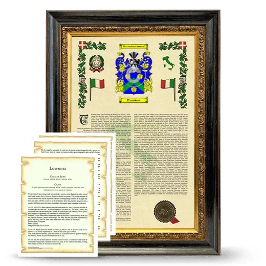 D'amiens Framed Armorial History and Symbolism - Heirloom