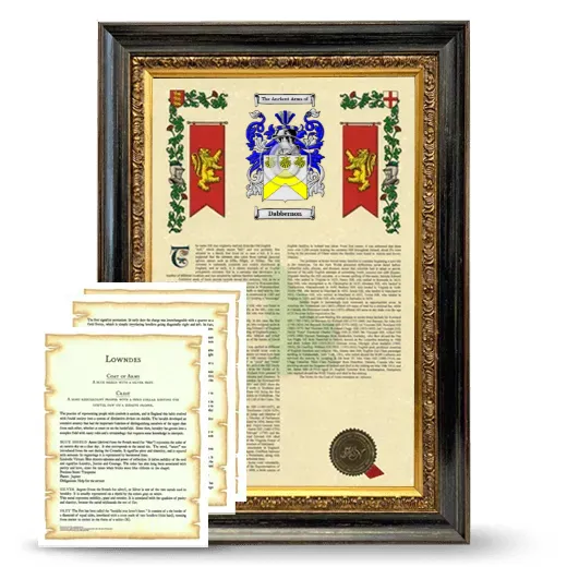 Dabbernon Framed Armorial History and Symbolism - Heirloom