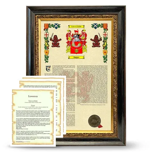 Dagger Framed Armorial History and Symbolism - Heirloom