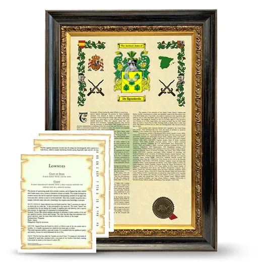 De figueiredo Framed Armorial History and Symbolism - Heirloom