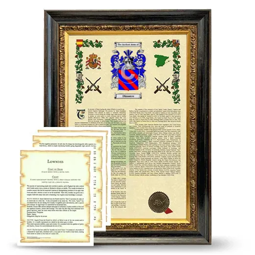 Dimarco Framed Armorial History and Symbolism - Heirloom