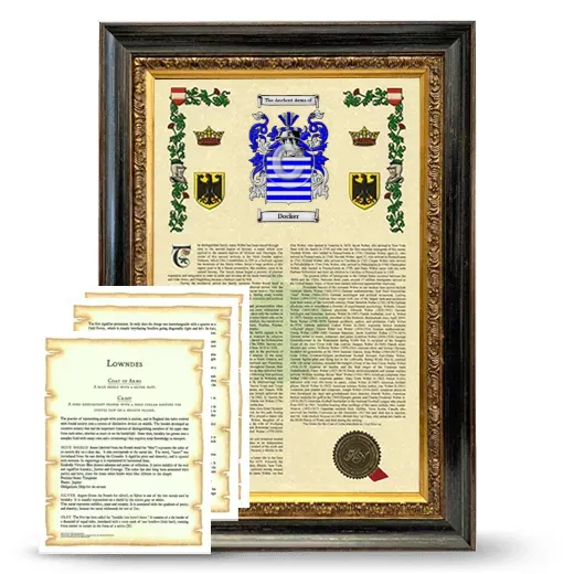 Docker Framed Armorial History and Symbolism - Heirloom