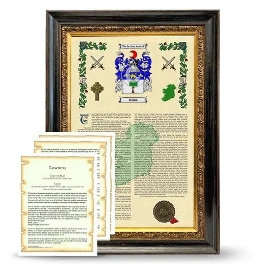 Dolan Framed Armorial History and Symbolism - Heirloom