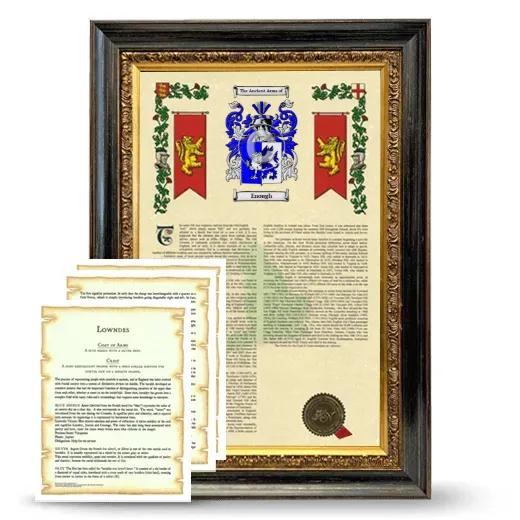 Enough Framed Armorial History and Symbolism - Heirloom