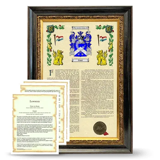 Evart Framed Armorial History and Symbolism - Heirloom
